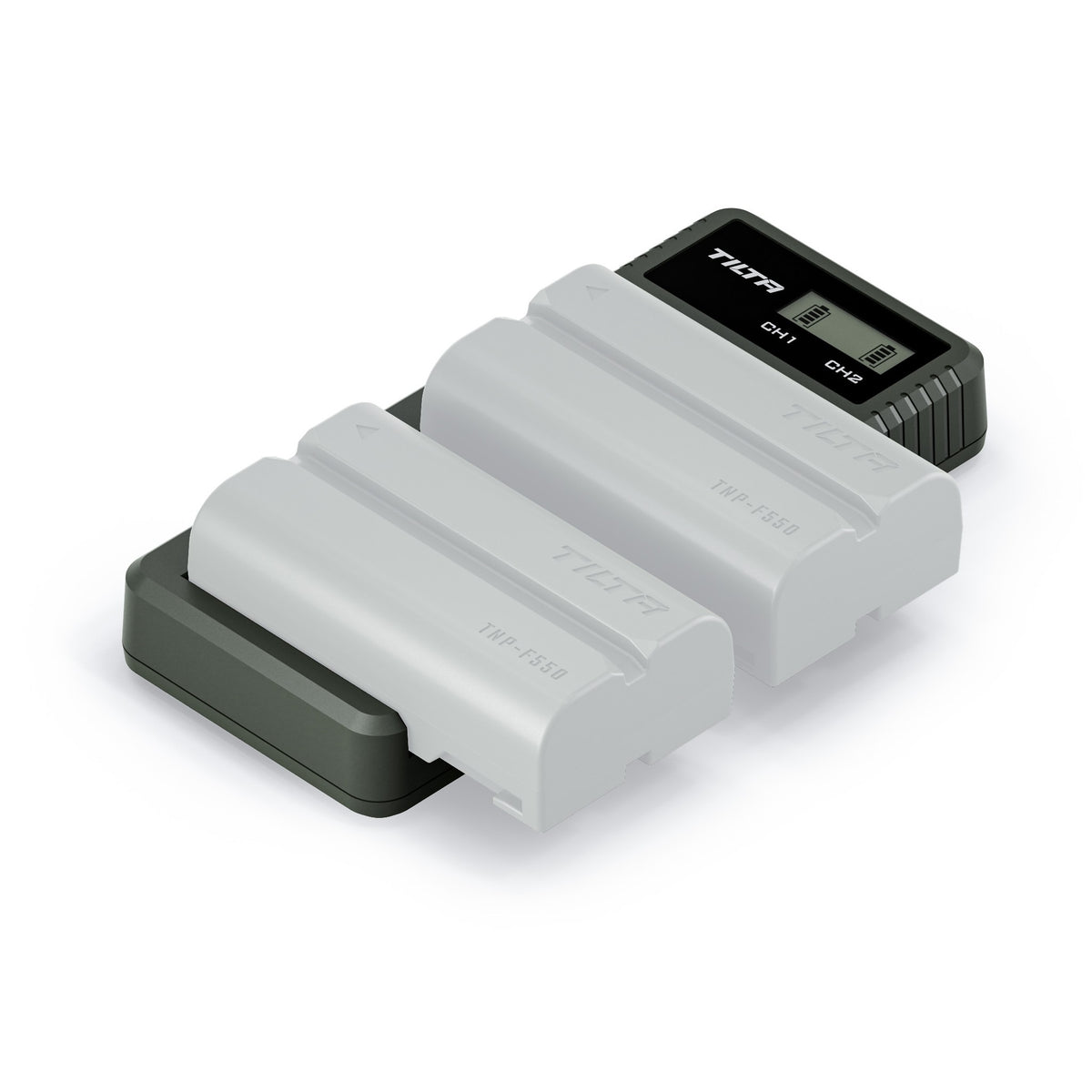 Tilta L-Series/NP-F Battery Charger Kit with two NP-F550 batteries in Green, photo 5