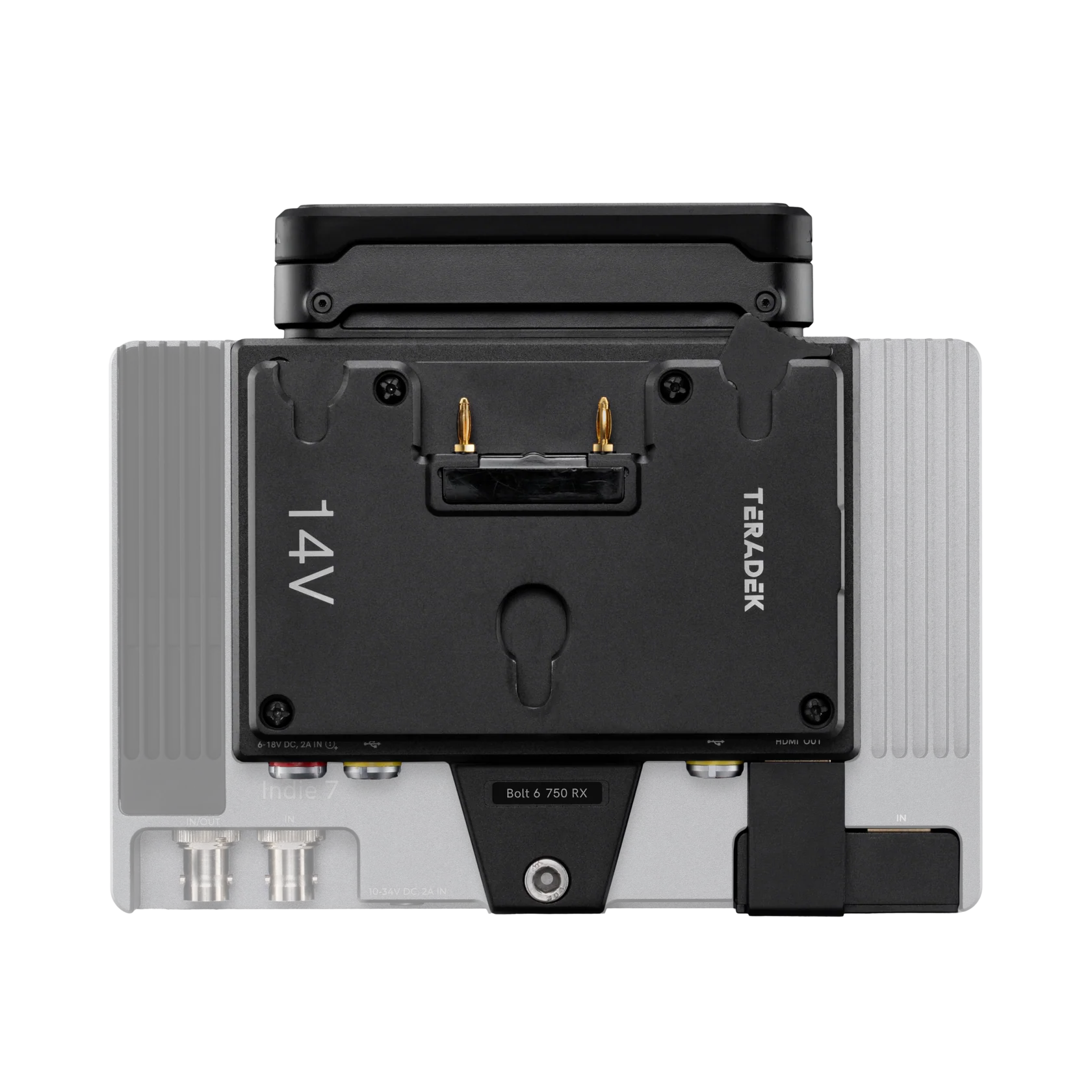 Teradek Bolt 6 RX 750 Monitor Module with Internal Antennas (Gold Mount)