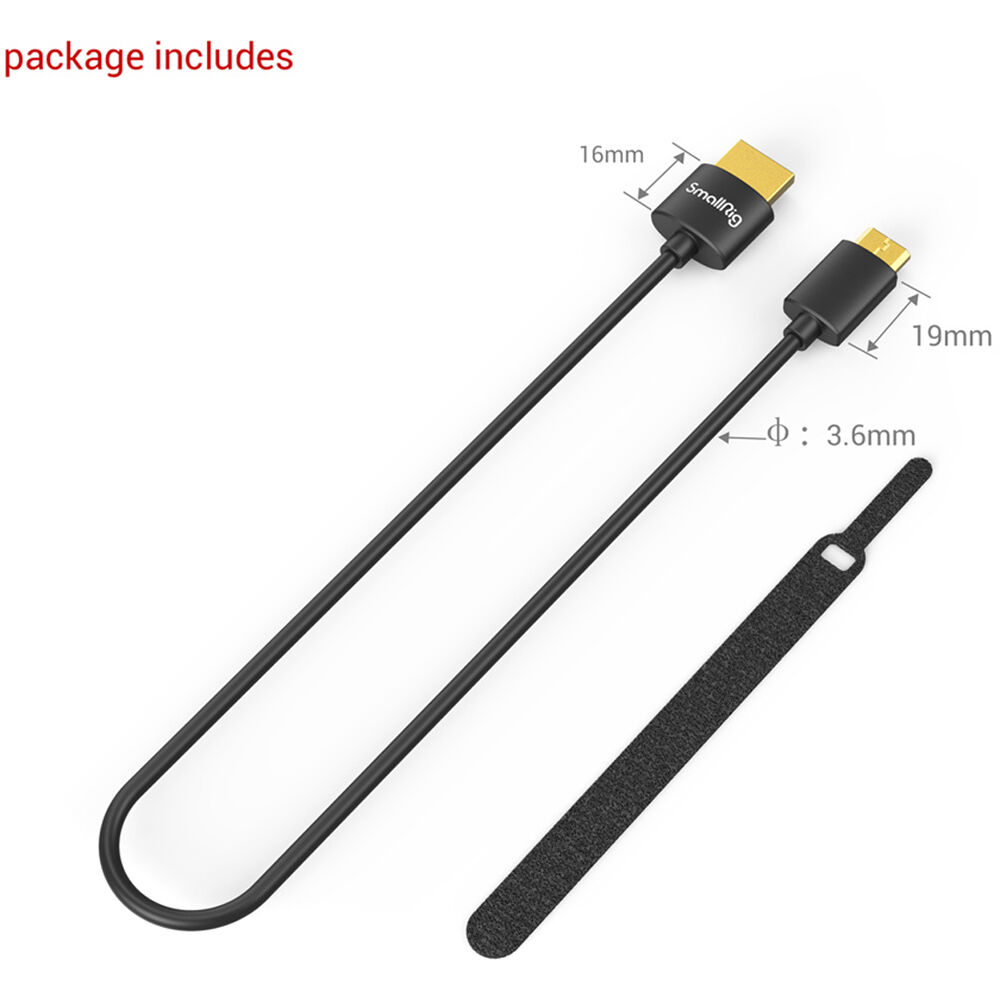 SmallRig 4K Mini-HDMI to HDMI Cable (C to A) 35cm/13.8" #3040