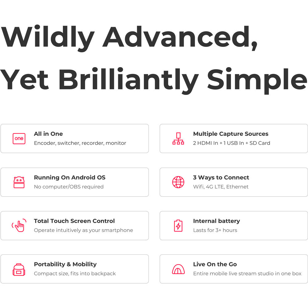 YoloLiv Instream Vertical Live Streaming Encoder and Monitor