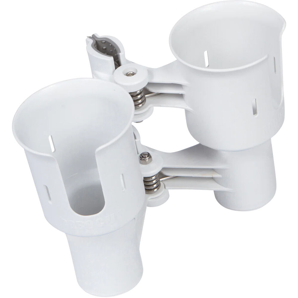 RoboCup Clamp-On Dual Cup Holder (White)