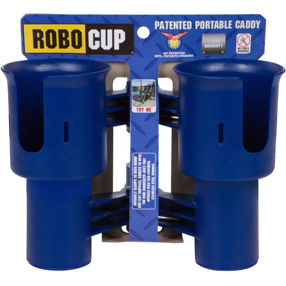 RoboCup Clamp-On Dual Cup Holder (Navy)