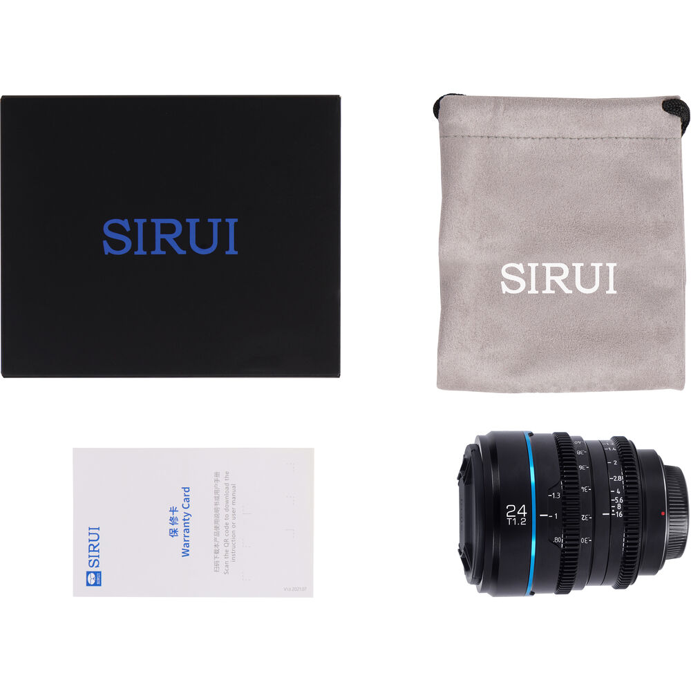 SIRUI Night Walker 24mm T1.2 S35 Cine Lens (Sony E-Mount, Black)