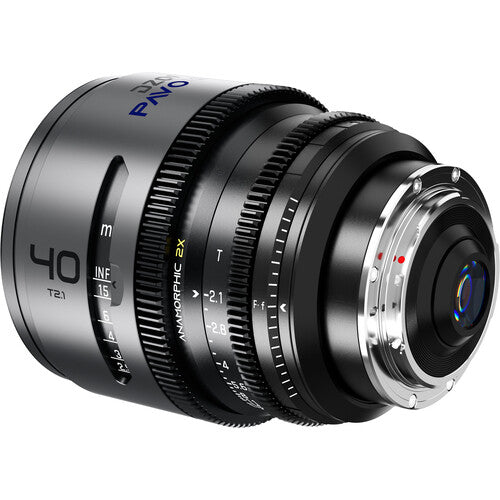 DZOFILM DZOFilm PAVO 40mm T2.1 2x Anamorphic Prime Lens (Blue Coating, PL/EF Mount, Feet) - Film Gear Canada