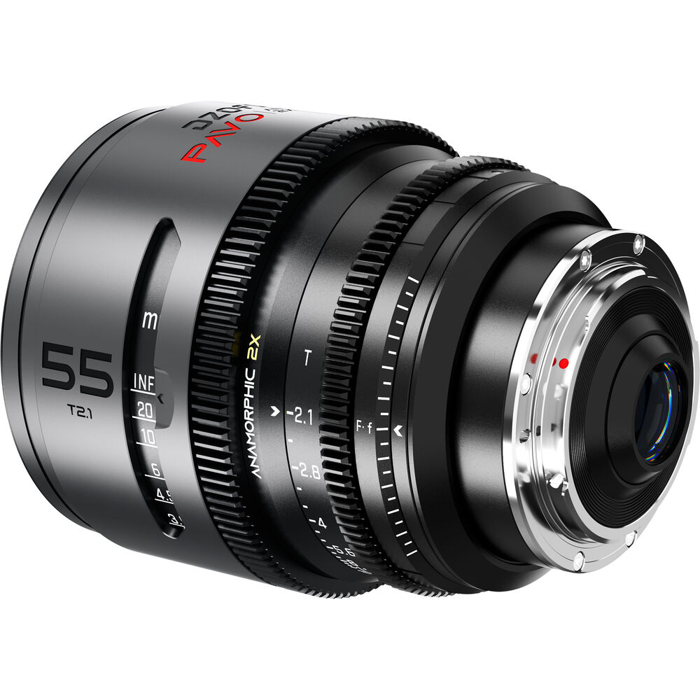 DZOFILM DZOFilm PAVO 55mm T2.1 2x Anamorphic Prime Lens (Neutral Coating, PL/EF Mount, Feet) - Film Gear Canada