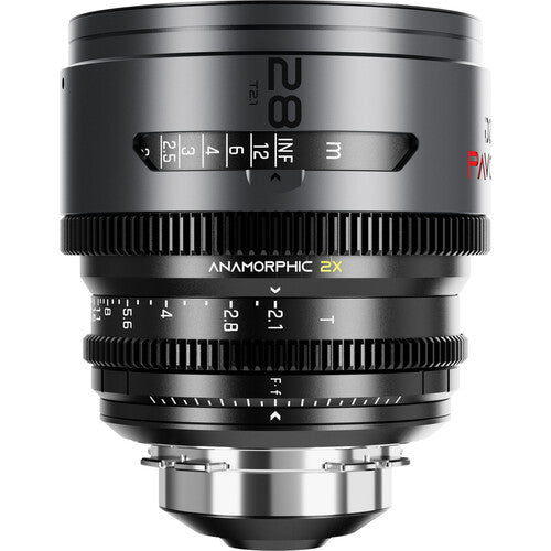 DZOFILM DZOFilm PAVO 28mm T2.1 2x Anamorphic Prime Lens (Neutral Coating, PL/EF Mount, Feet) - Film Gear Canada