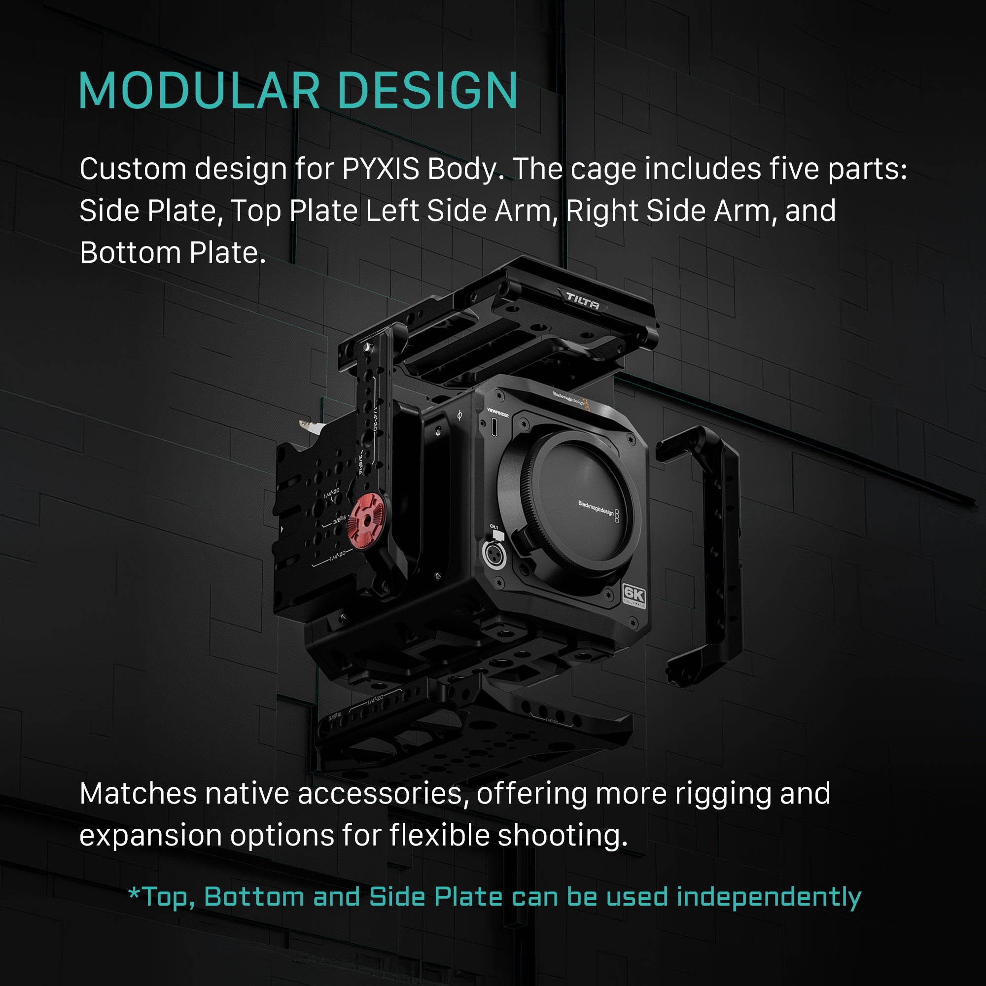 Tilta Tilta Camera Cage Pro Kit for Blackmagic PYXIS 6K/12K (V-Mount) - Film Gear Canada