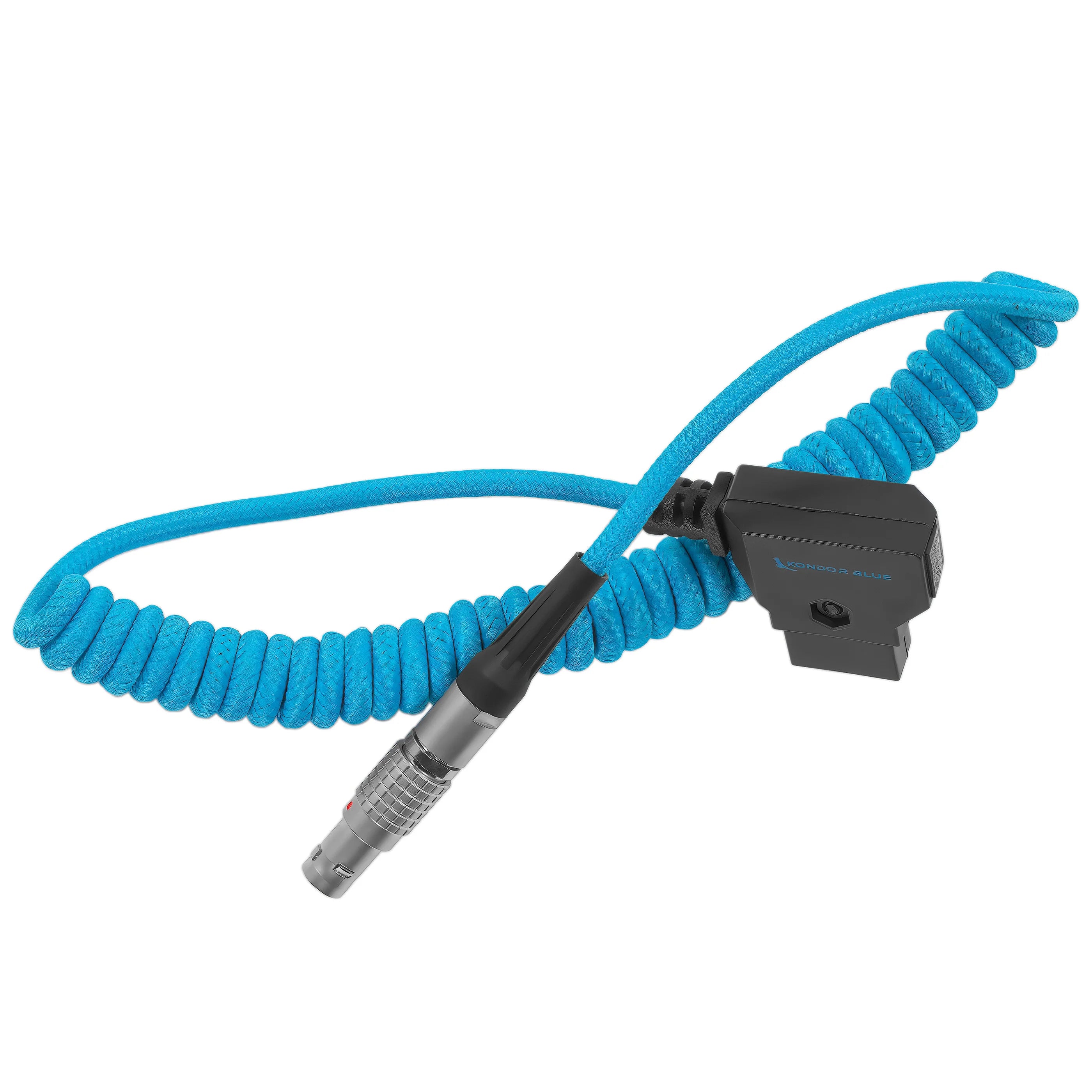 Kondor Blue D-Tap to LEMO 2 Pin 0B Male Power Cable for Z CAM, SmallHD, Teradek (Coiled)(Kondor Blue)