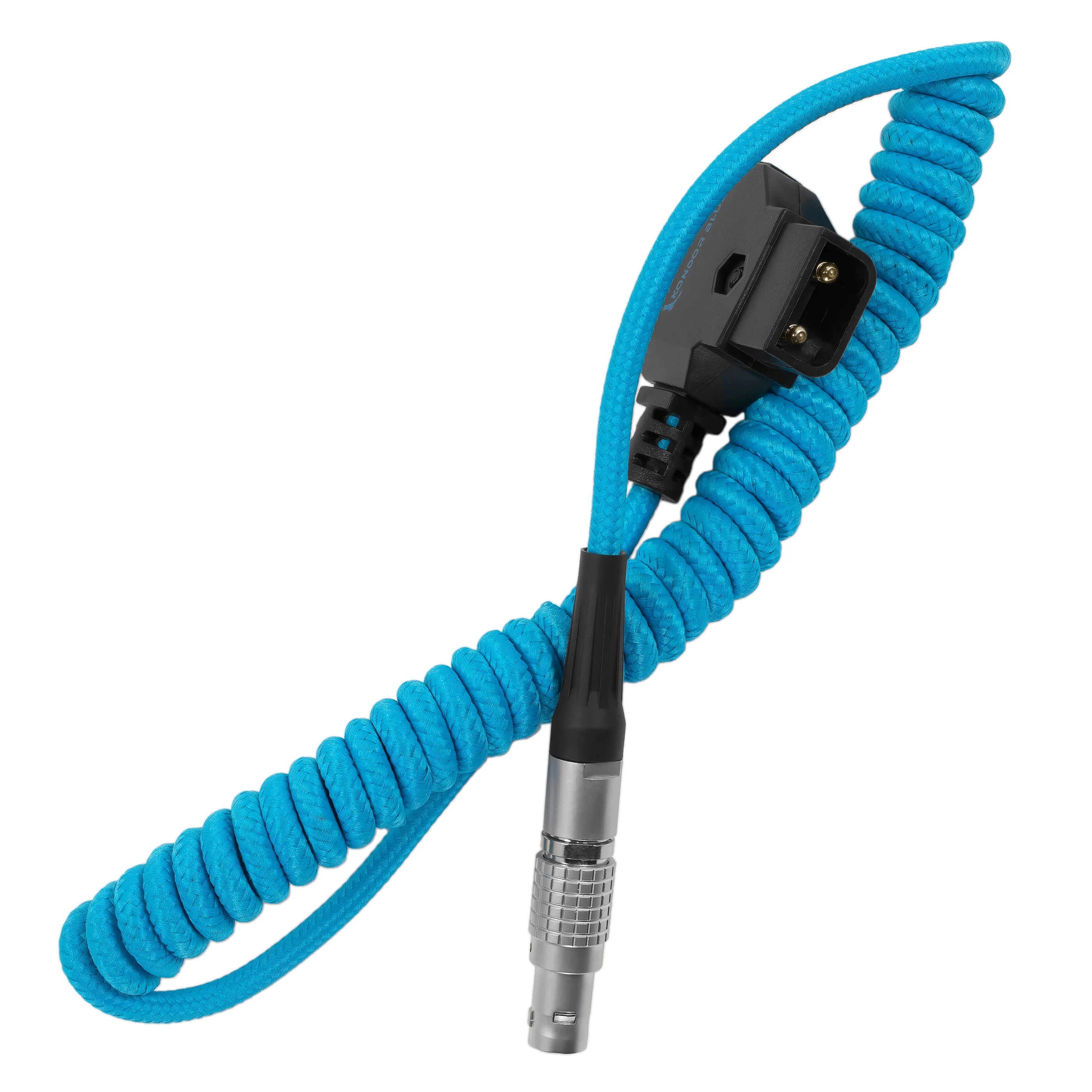 Kondor Blue D-Tap to LEMO 2 Pin 0B Male Power Cable for Z CAM, SmallHD, Teradek (Coiled)(Kondor Blue)