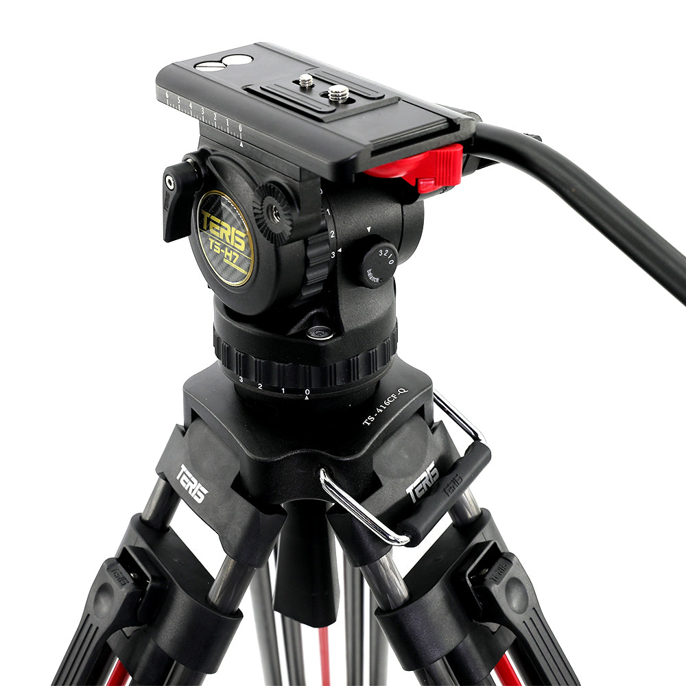 Teris TS-H7CF-Q Fluid Head Tripod System 75mm 7KG/15.5lb payload
