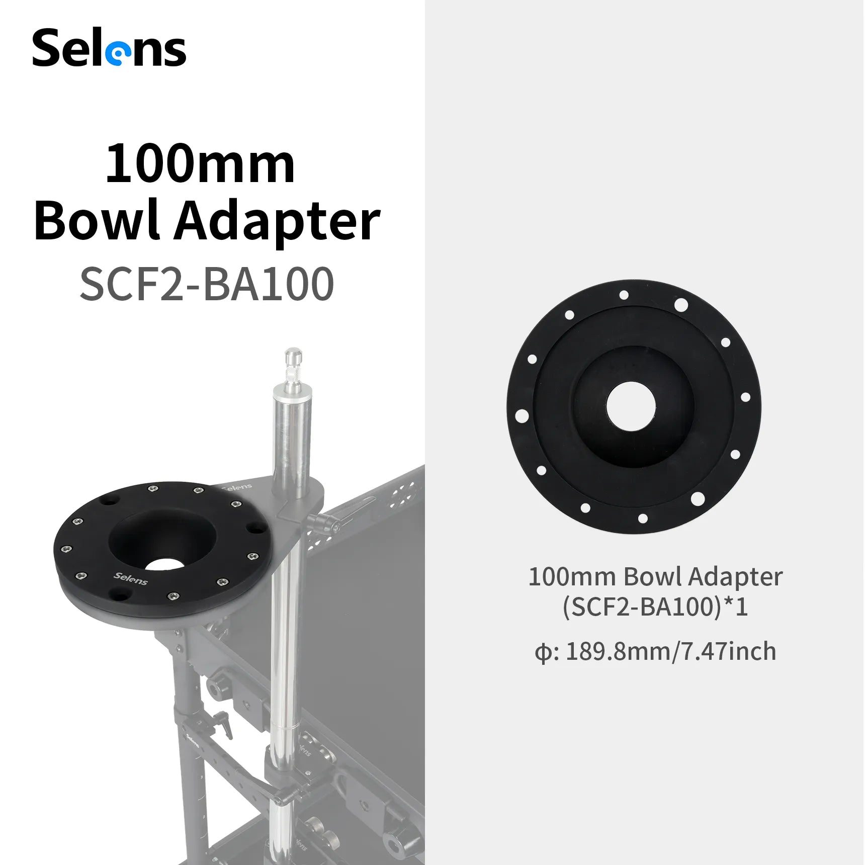Selens 100mm Bowl Adapter || SCF2-BA100