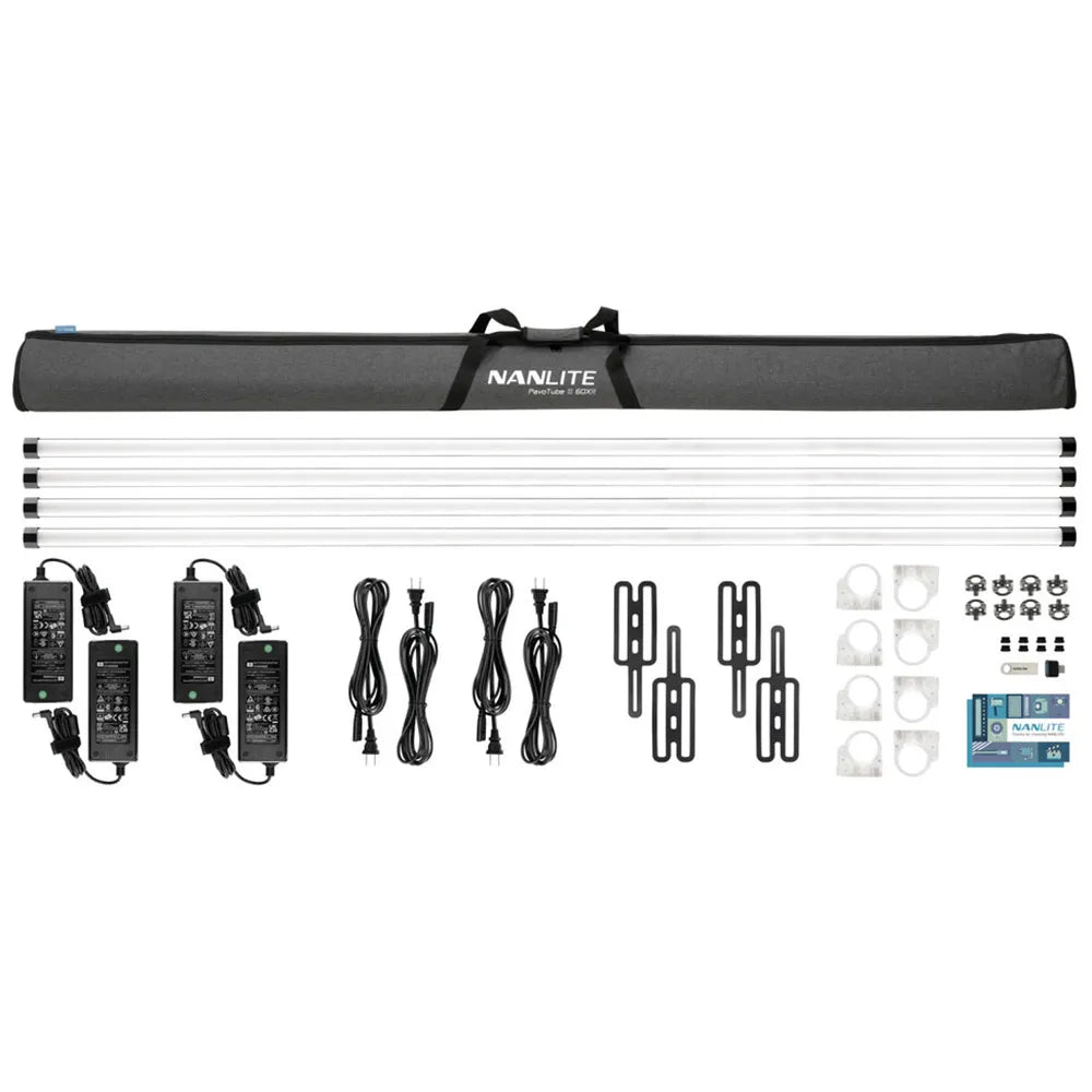 Nanlite PavoTube II 60XR LED Tube Light (8ft) - 4 Light Kit