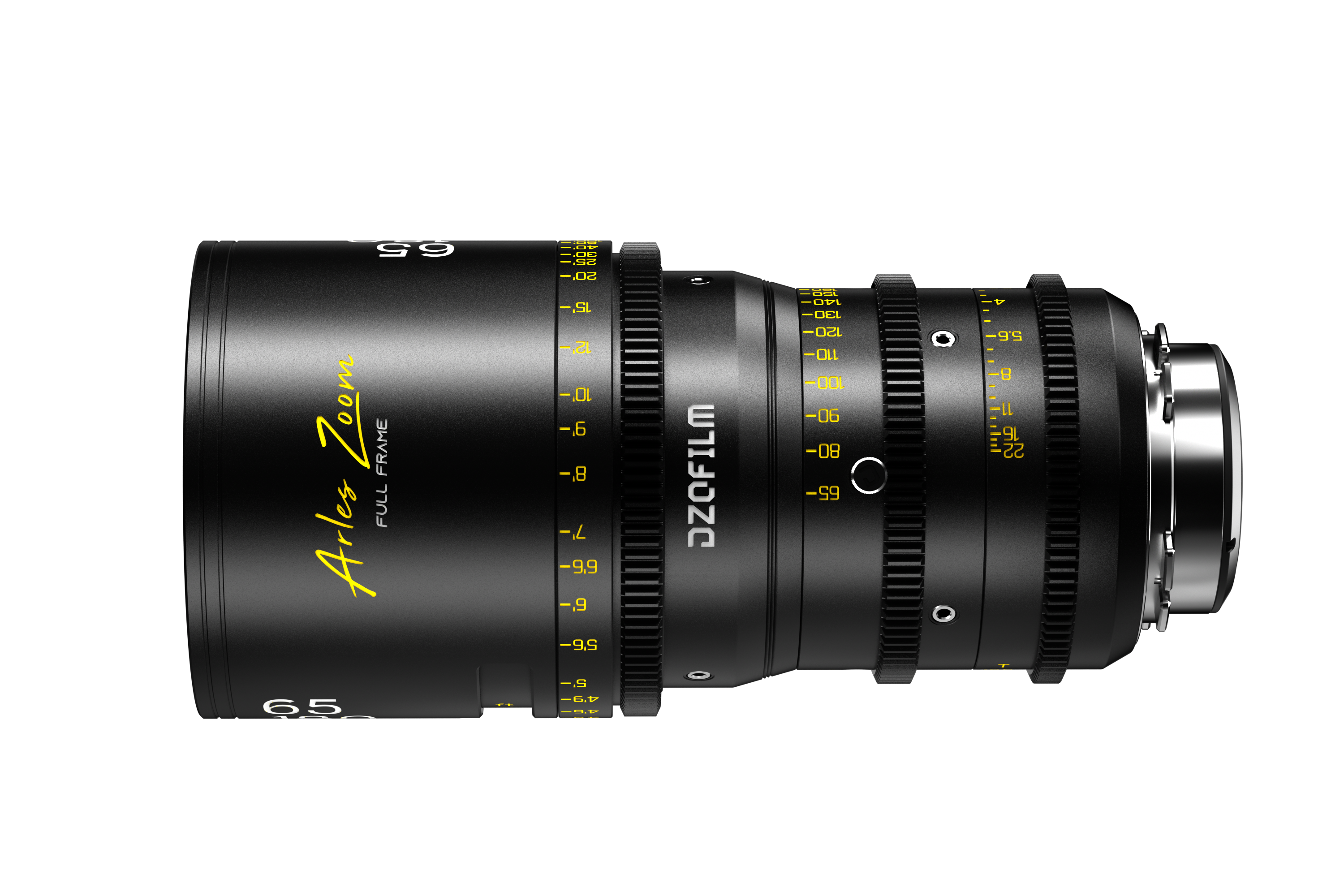 DZOFILM Arles Zoom 65-180mm T2.6 PL lens with feet focus scale, reverse side