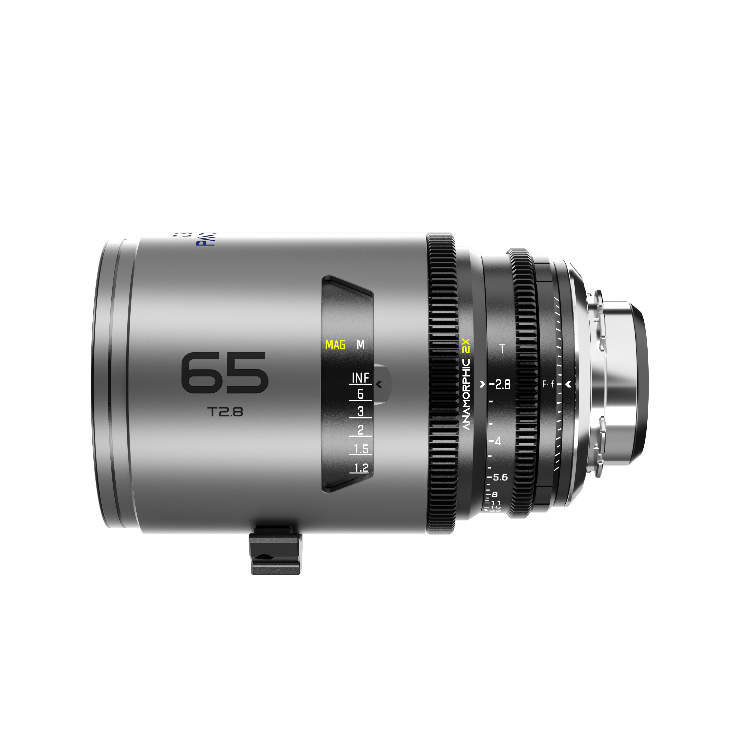 DZOFILM DZOFILM Pavo 2x Anamorphic Prime 65mm Macro T2.8 Blue Coating (PL&EF mount, feet) - Film Gear Canada