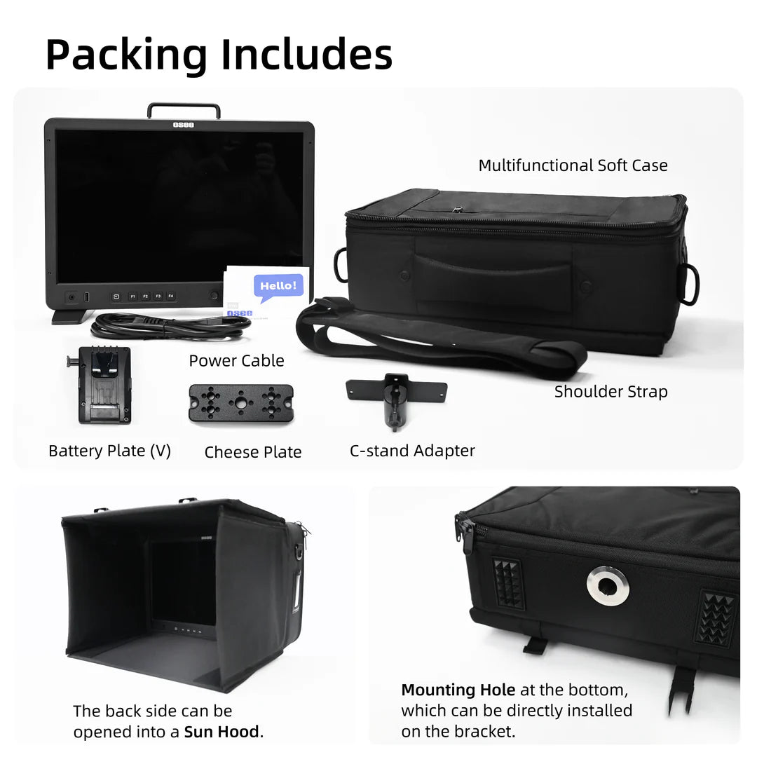 Osee Mega 15S Camera Field Monitor 15.4'' 1500 nits Color Self-Calibration