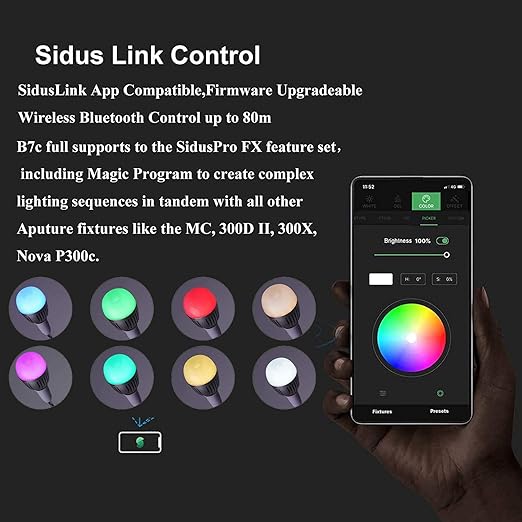 Aputure B7C 7W RGBWW LED Smart Bulb