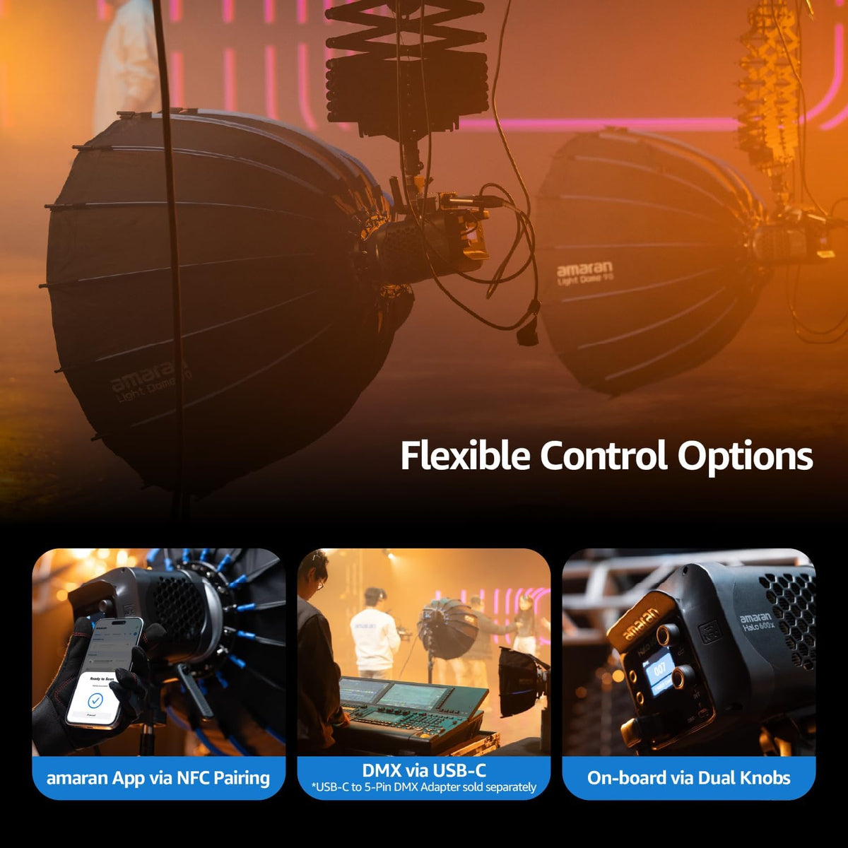 amaran Halo 600x: Flexible Control Options