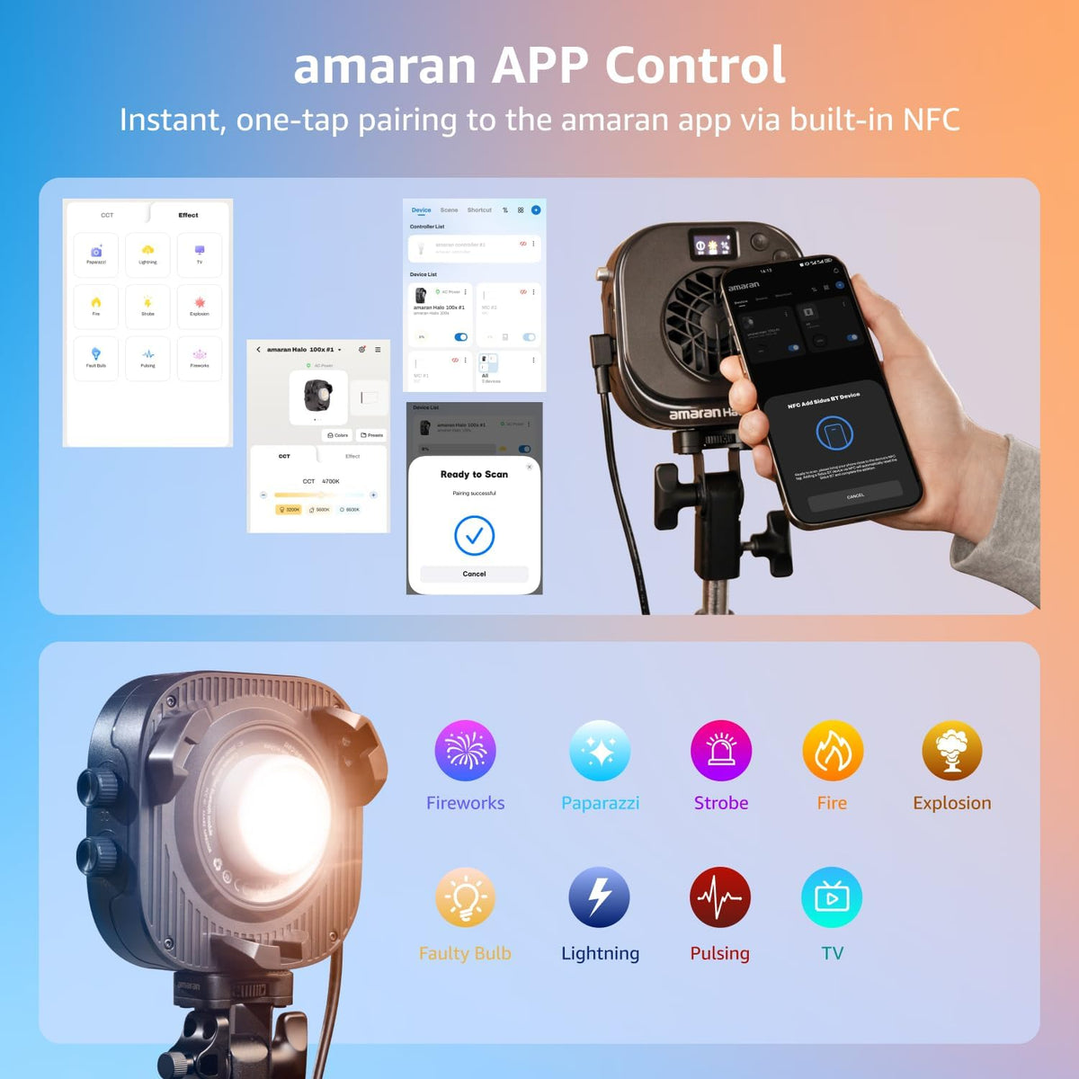 amaran Halo 100x: amaran App Control