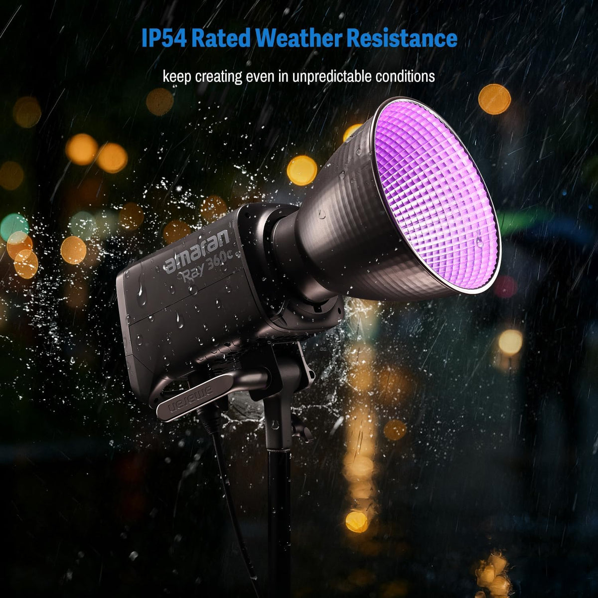 amaran Ray 360c: IP54 Rated Weather Resistance