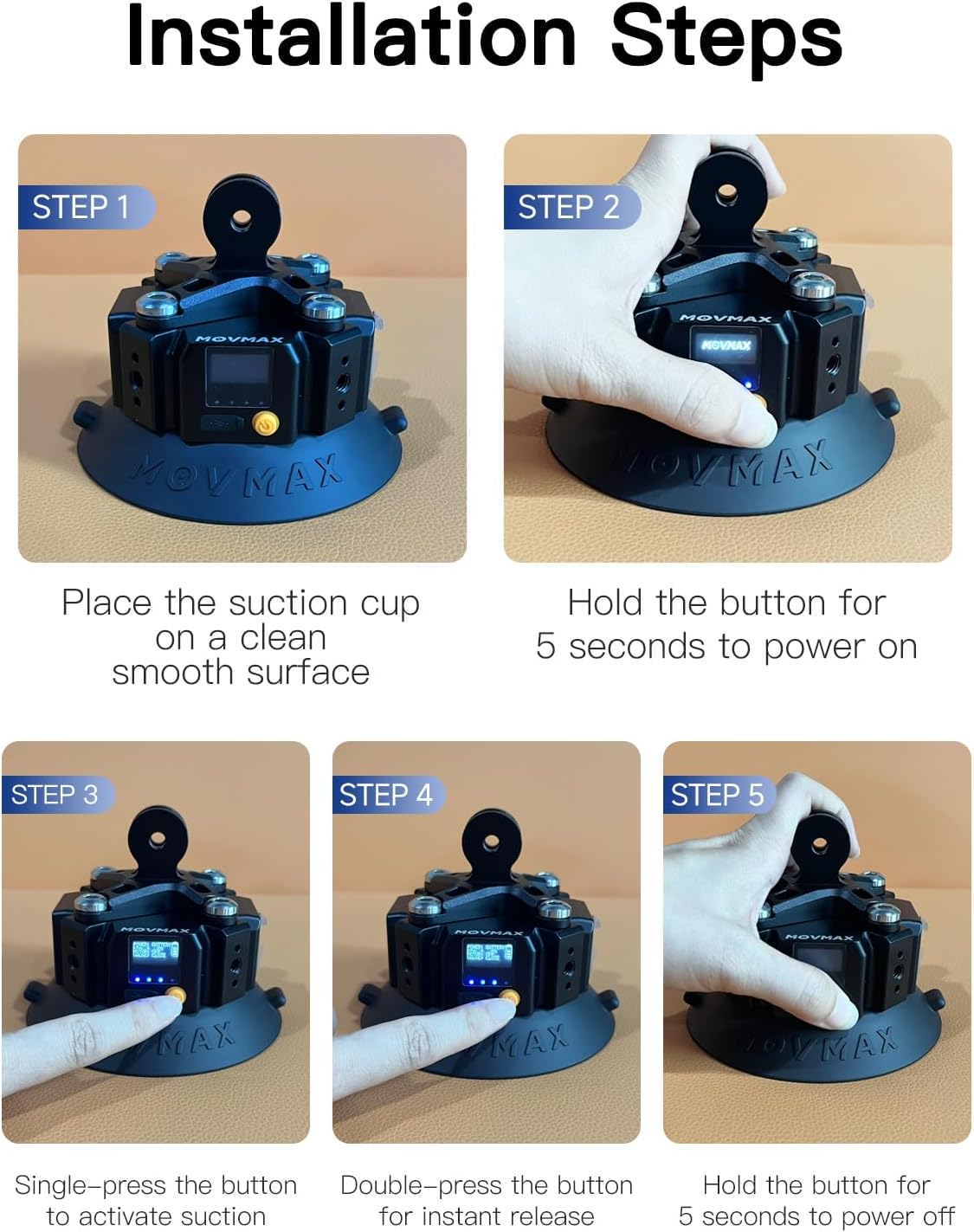 Movmax Blade Arm for DJI Pocket 3 with Electric Suction Cup