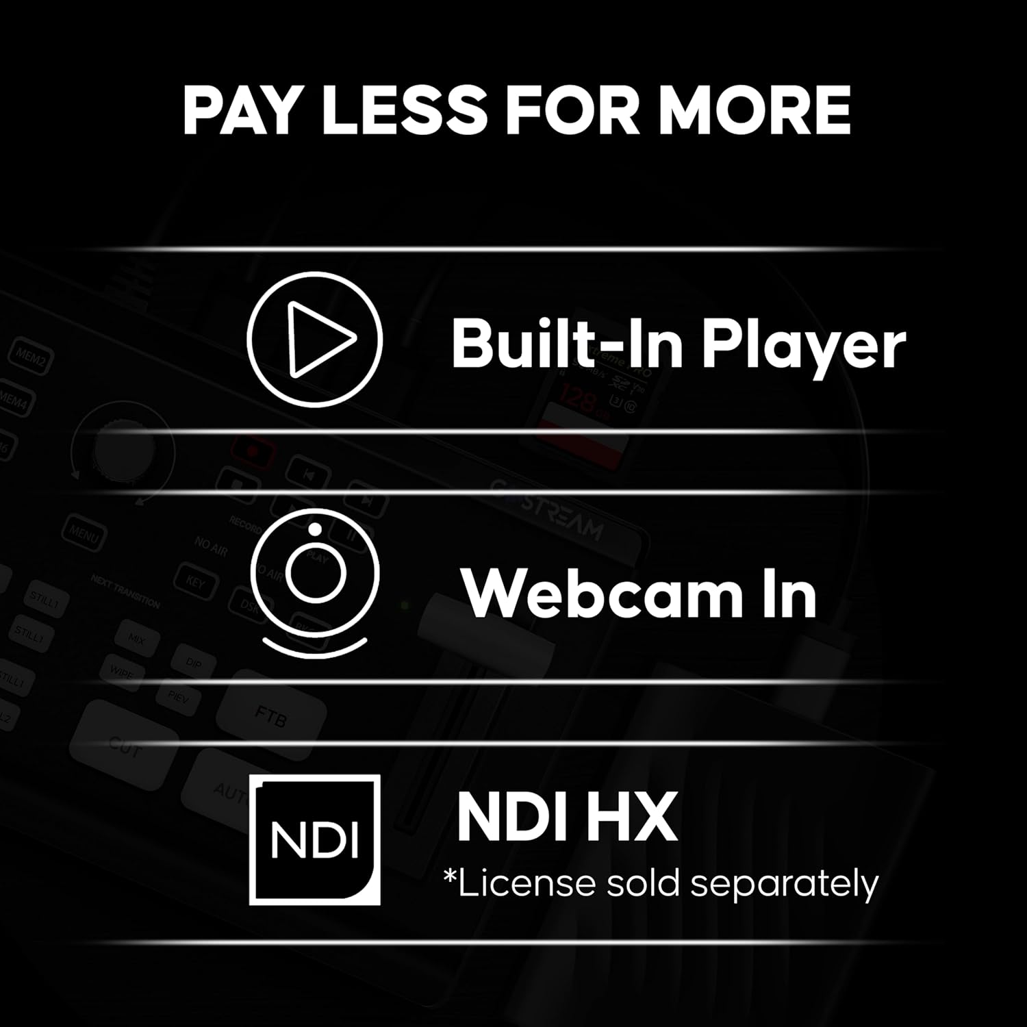 Osee GoStream Deck - HDMI Video Switcher & Live Broadcast Mixer | All-in-One Professional Streaming Solution