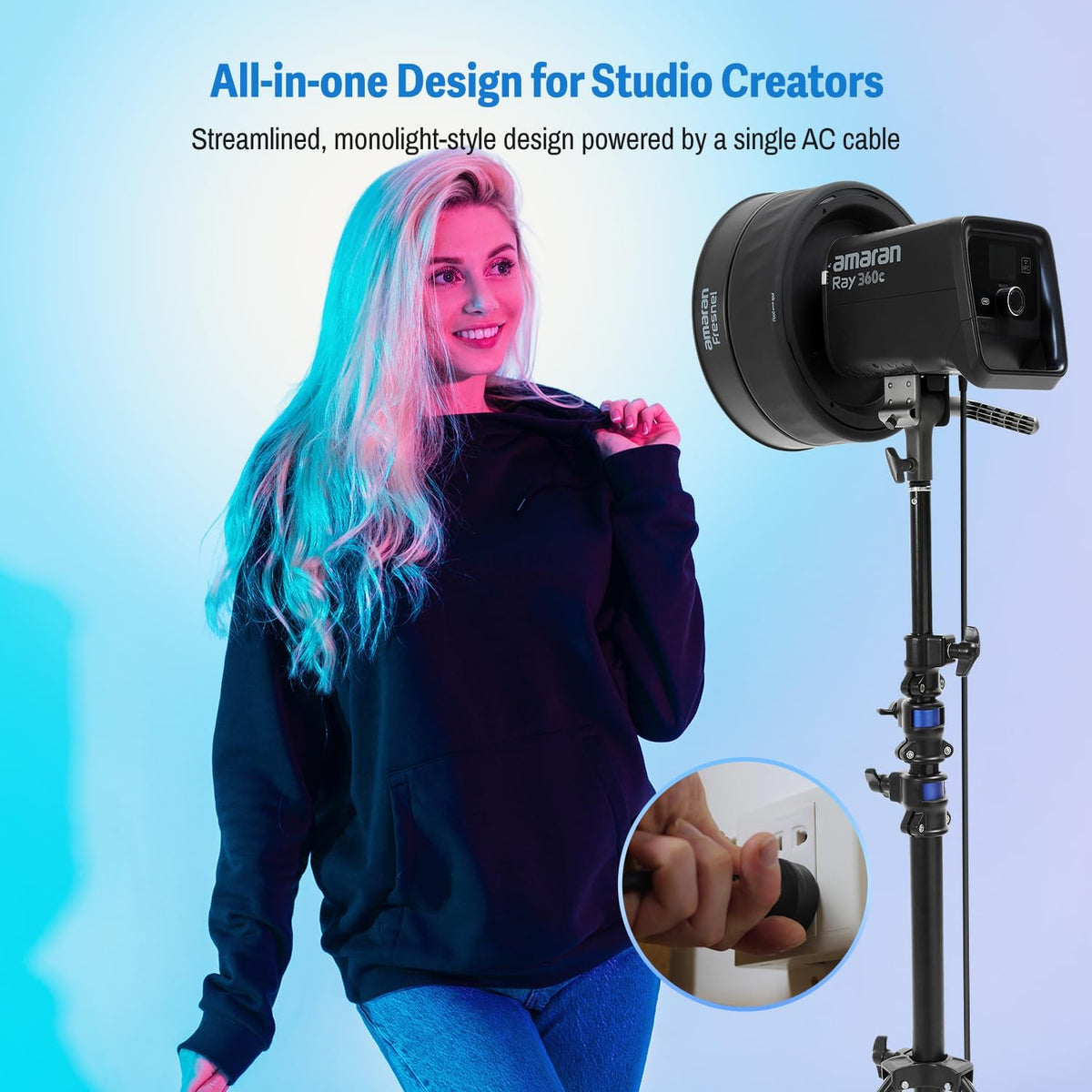amaran Ray 360c: All-in-One Design for Studio Creators
