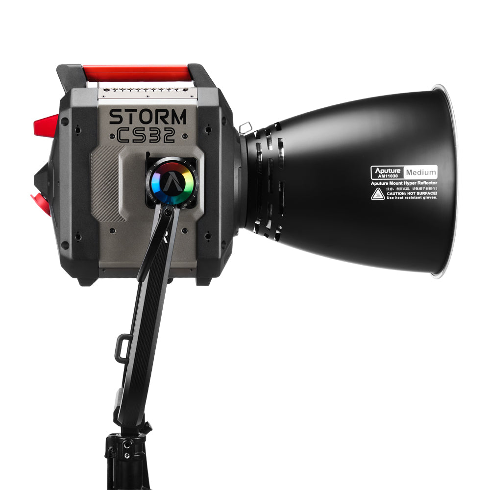 Aputure STORM CS32 with 30-degree reflector side view