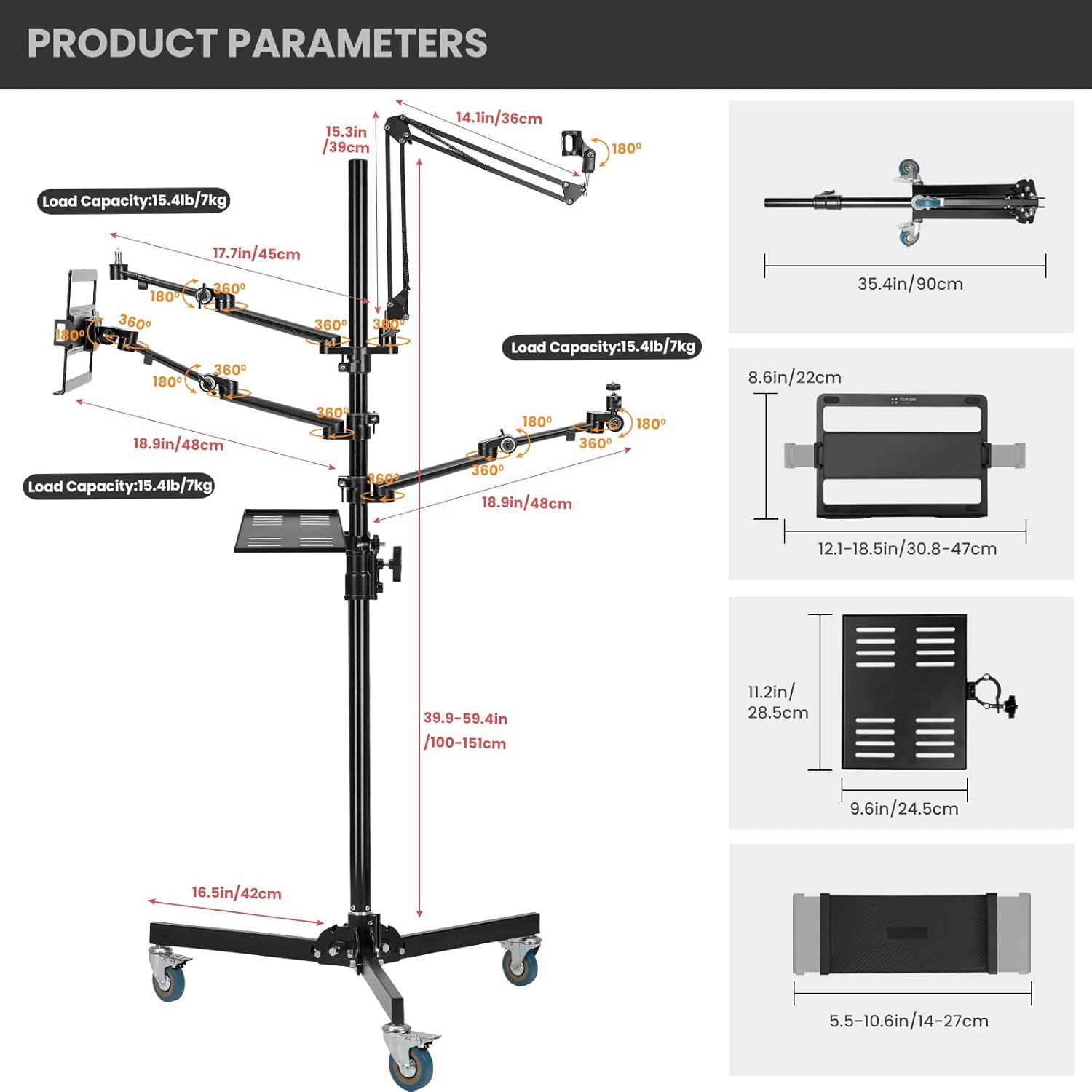 FPS 5-in-1 Mobile Studio Stand