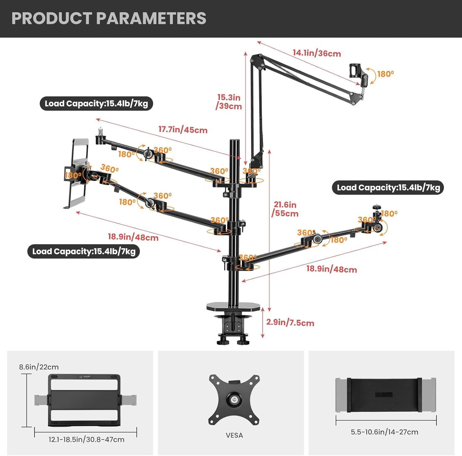 FPS 4-in-1 Desktop Studio Stand