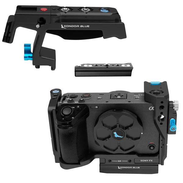 Kondor Blue Sony FX3/FX30 Cage - Black Cage with Trigger Handle