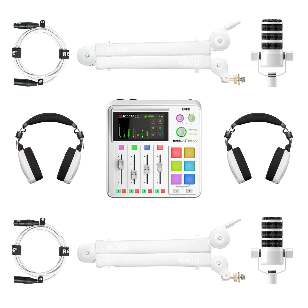 Rode Podcaster Bundle (2-Person) White