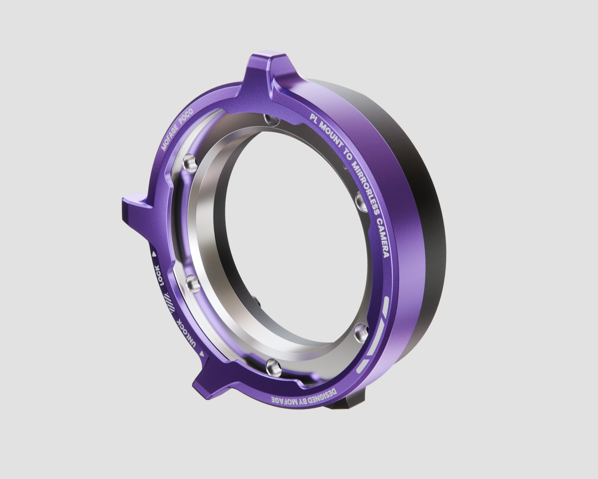 MOFAGE POCO II Drop-In Filter Adapter ARRI PL front - Film Gear Canada
