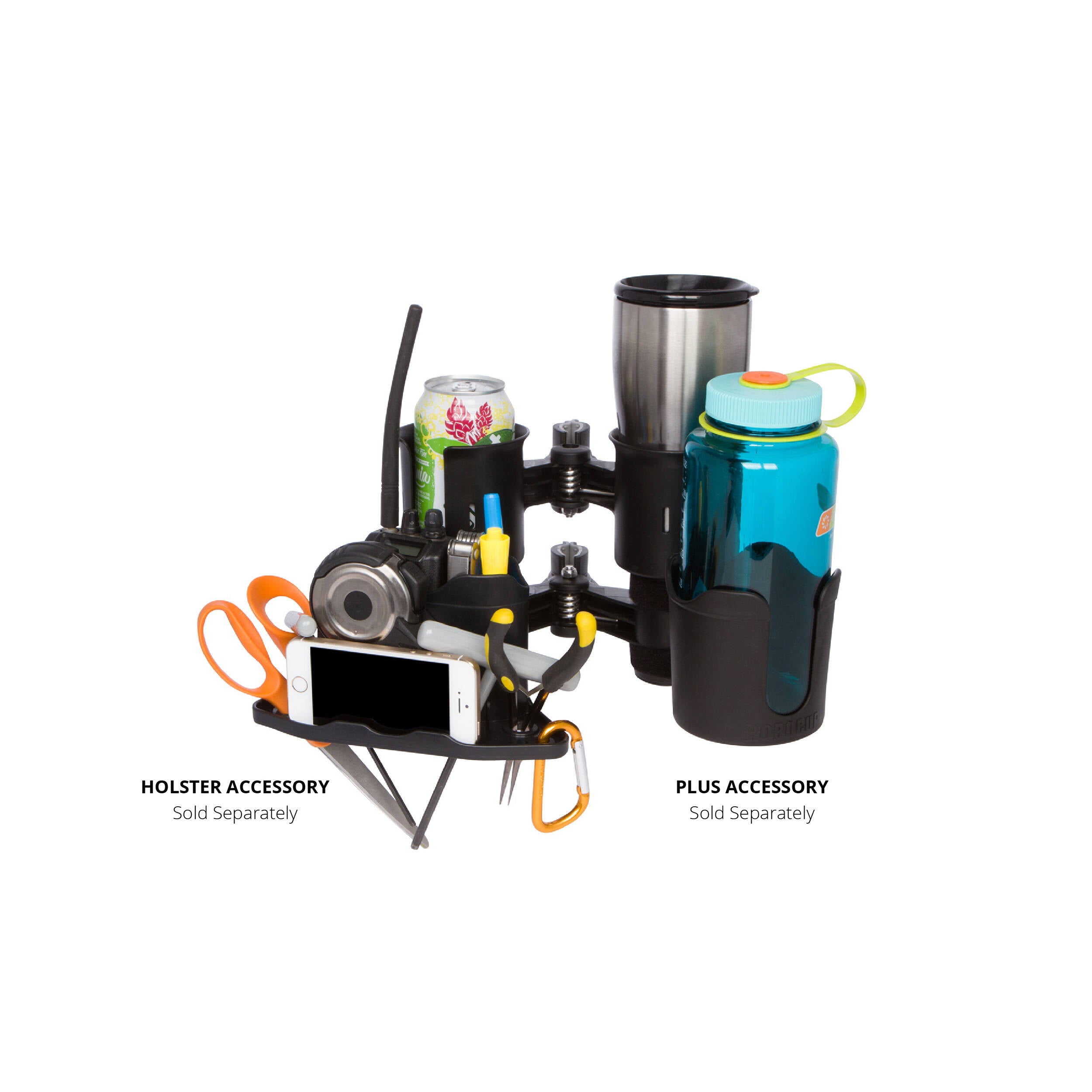 RoboCup Clamp-On Dual Cup Holder (Light Blue)