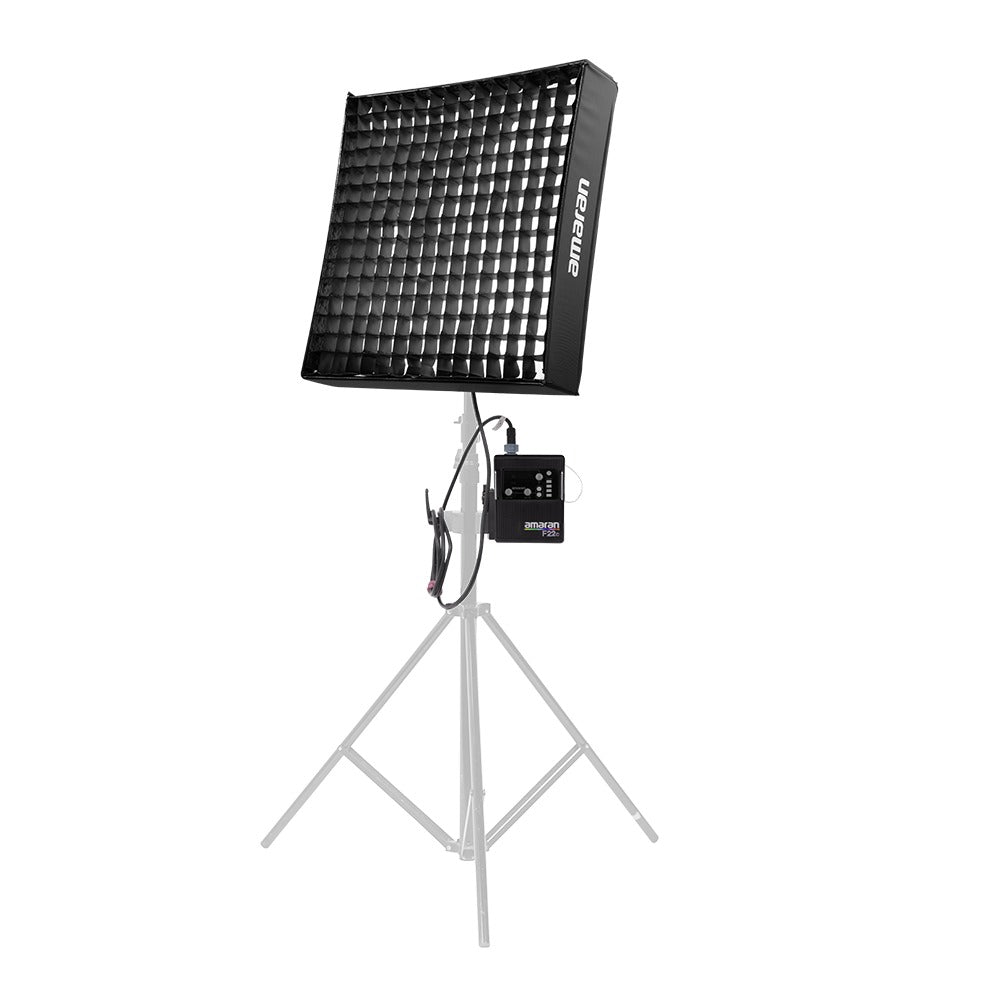 amaran F22c 2x2 RGBWW flexible LED mat with softbox and grid