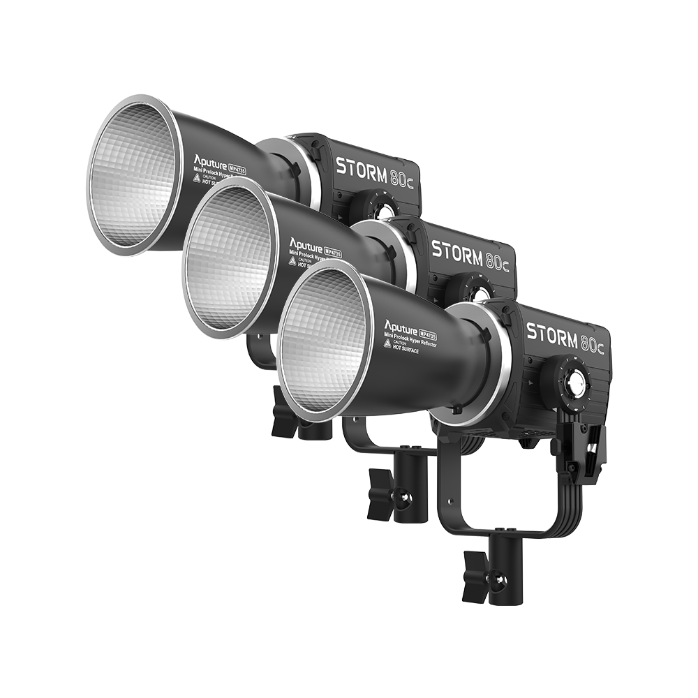 Aputure STORM 80c 3-Light Kit: three STORM 80c lights