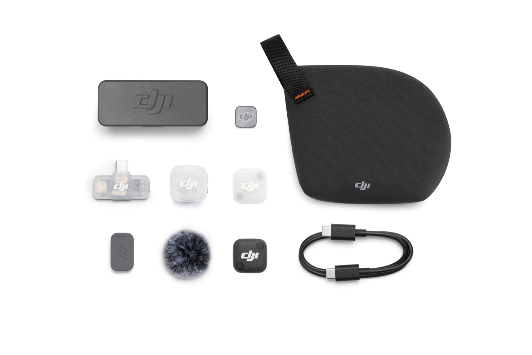 DJI Mic Mini 2 (1 TX + 1 Mobile RX + Charging Case) charging case kit view 3 - Filmgear Canada
