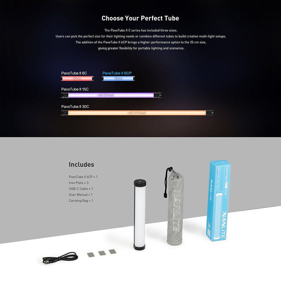 NANLITE PavoTube II 6 CP LED Full-color Tube Light product view 9