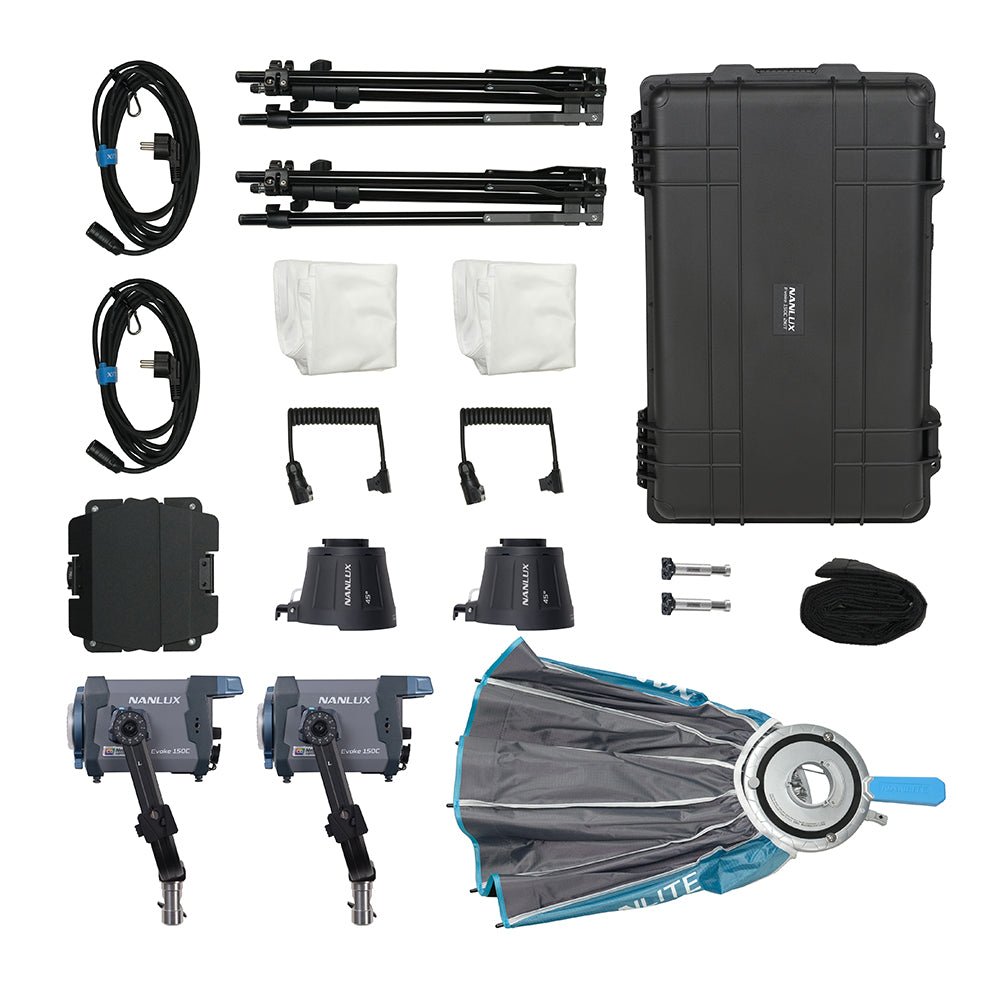 NANLUX Evoke 150C 2-Light Kit with Plastic Trolley Case product view 3