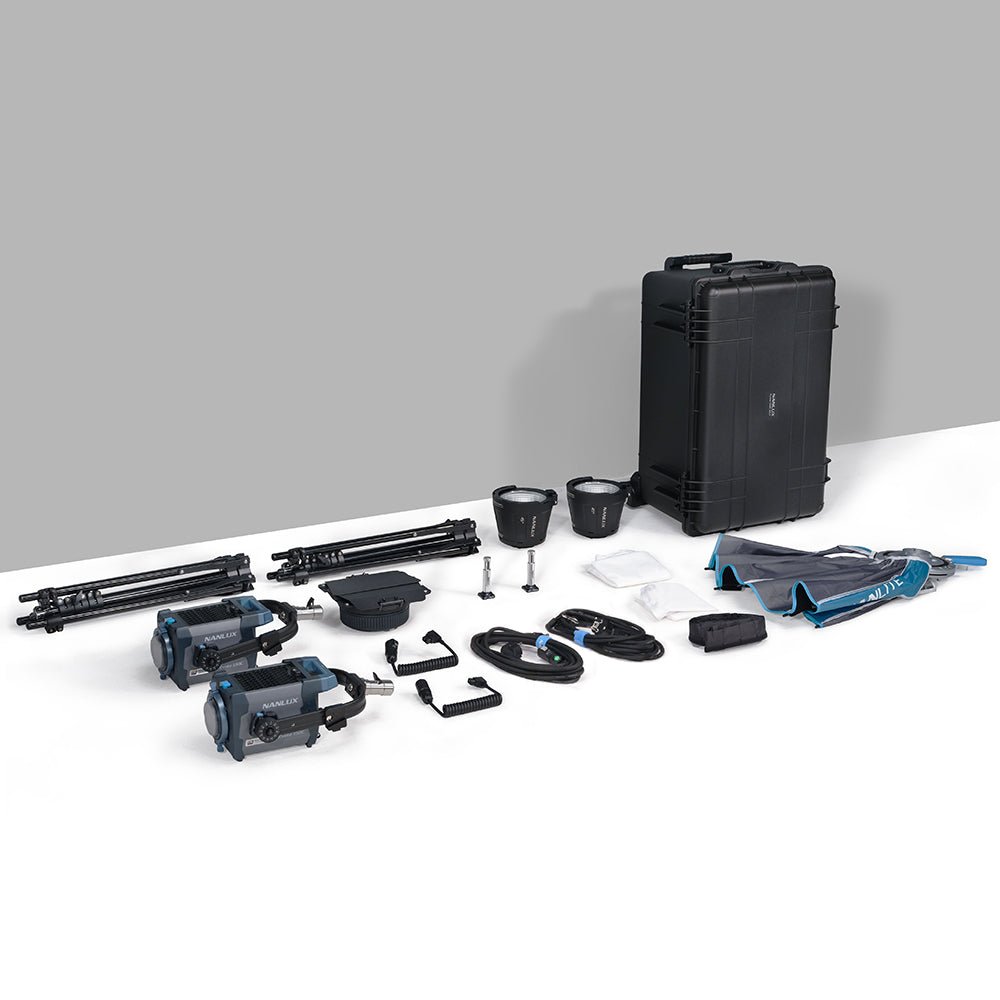 NANLUX Evoke 150C 2-Light Kit with Plastic Trolley Case