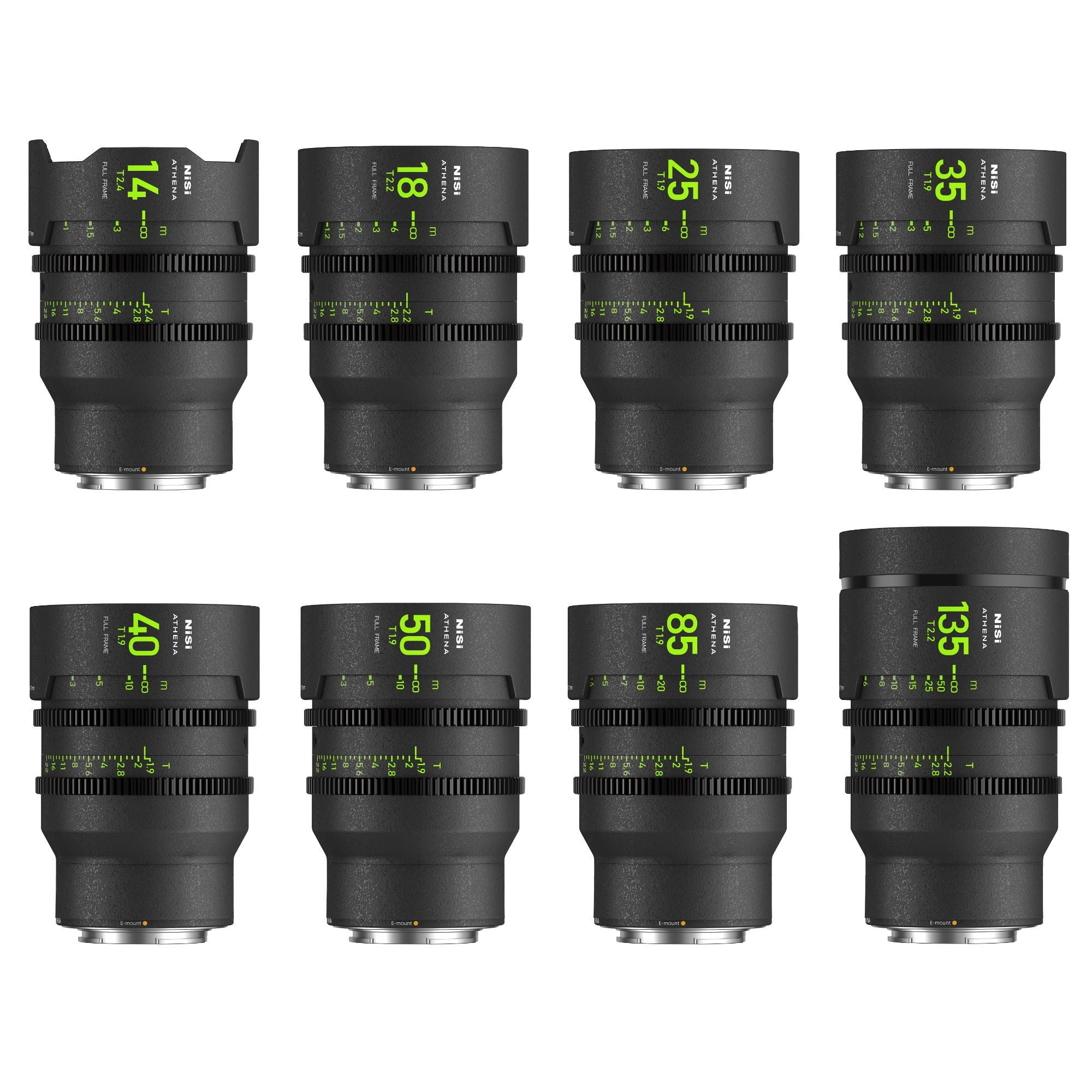 NiSi ATHENA PRIME MASTER 8-Lens Set (E Mount, No Drop-In Filter) - Film Gear Canada