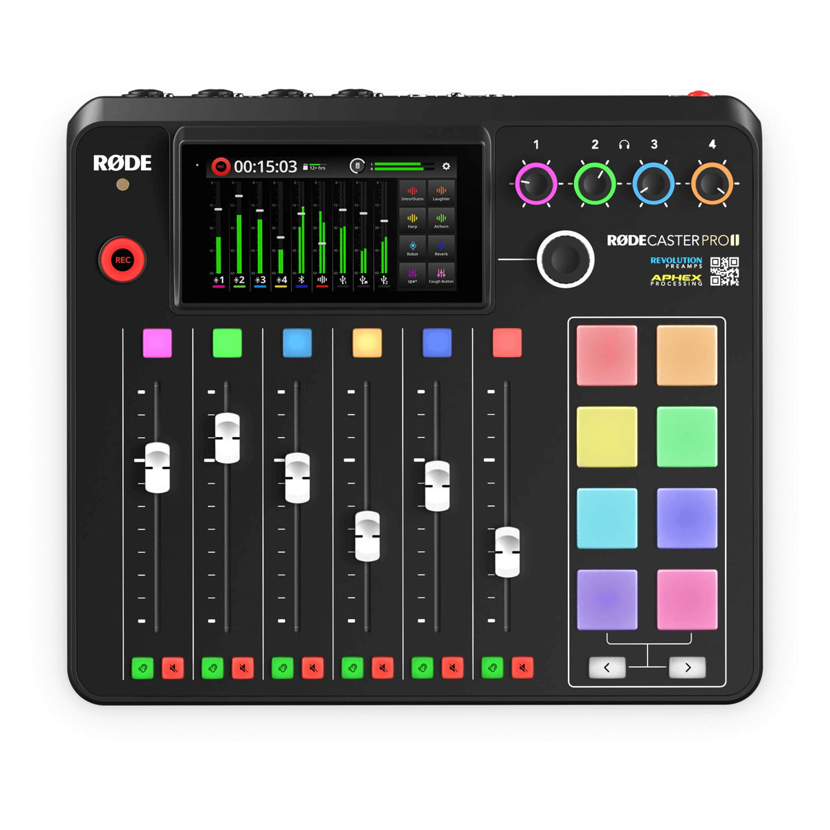 RØDE RØDECaster Pro II All-in-One Production Solution for Podcasting, Streaming, Music Production and Content Creation, Black