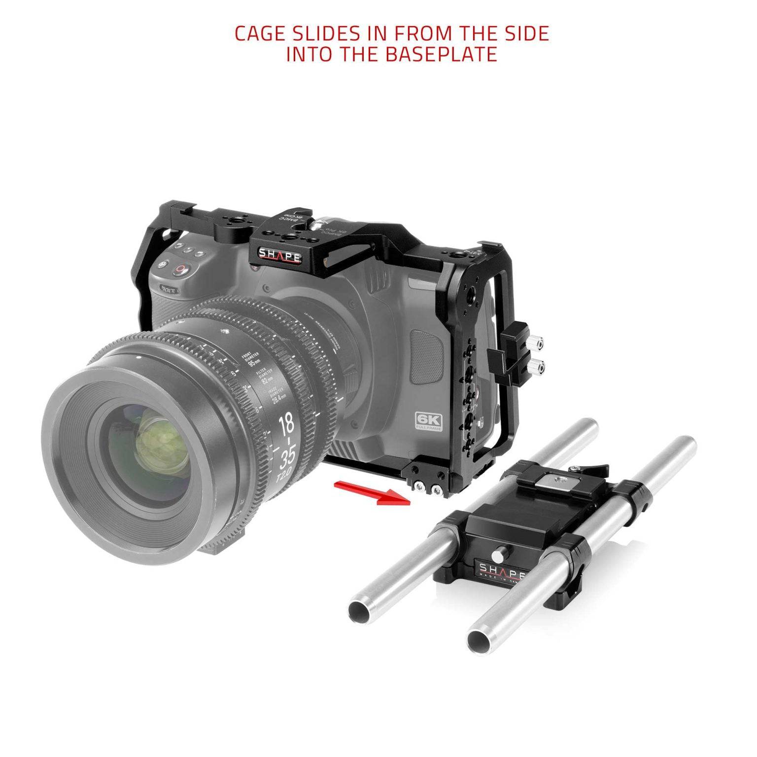 SHAPE Blackmagic Cinema Camera 6K/6K PRO/6K G2 Camera Cage, Top Handle and Rod Bloc System product view 8