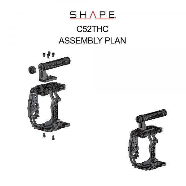 SHAPE Canon C500 MKII/C300 MKIII Camera Cage with Top Handle product view 8