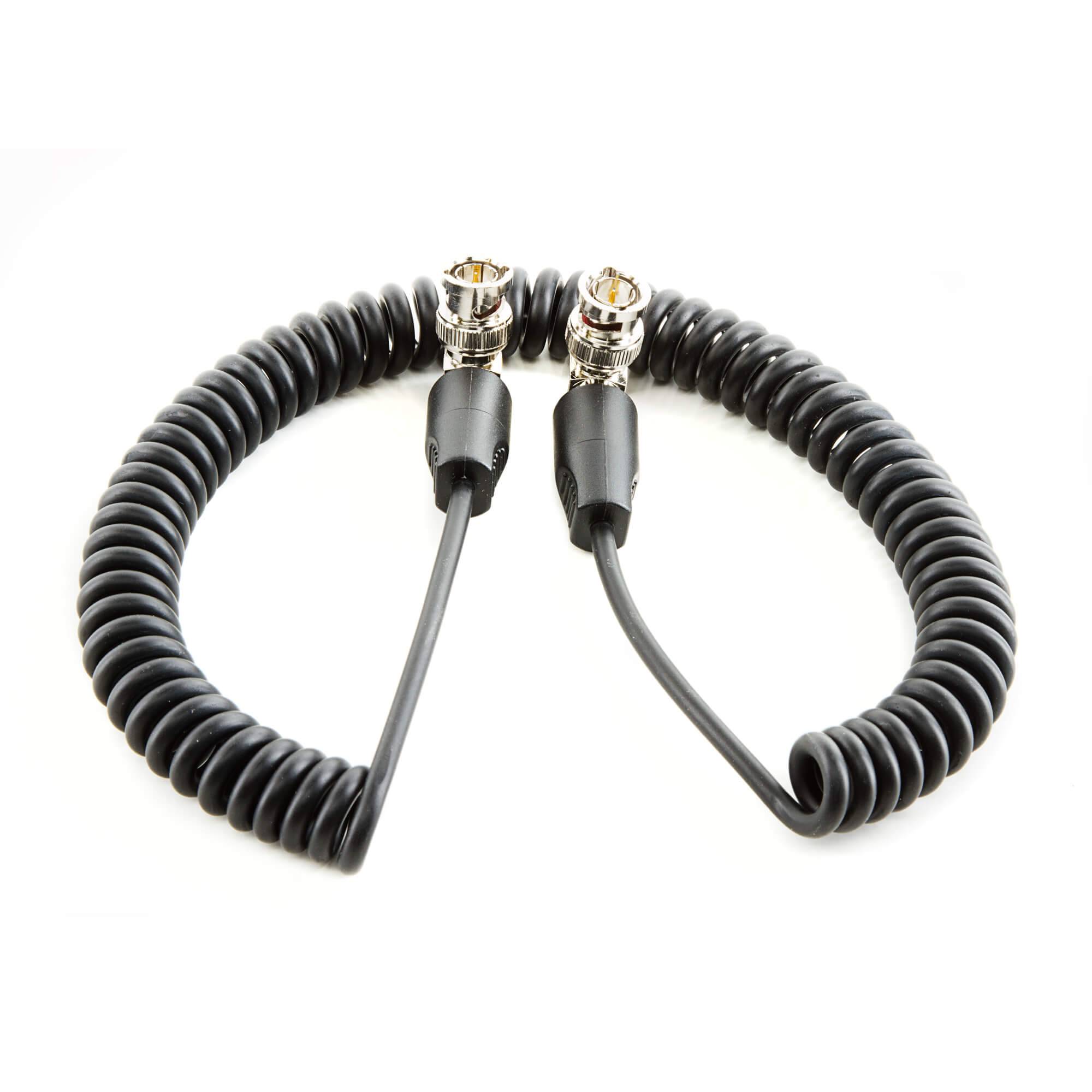 SHAPE SDI Coiled Cable 90-Degree BNC Connectors