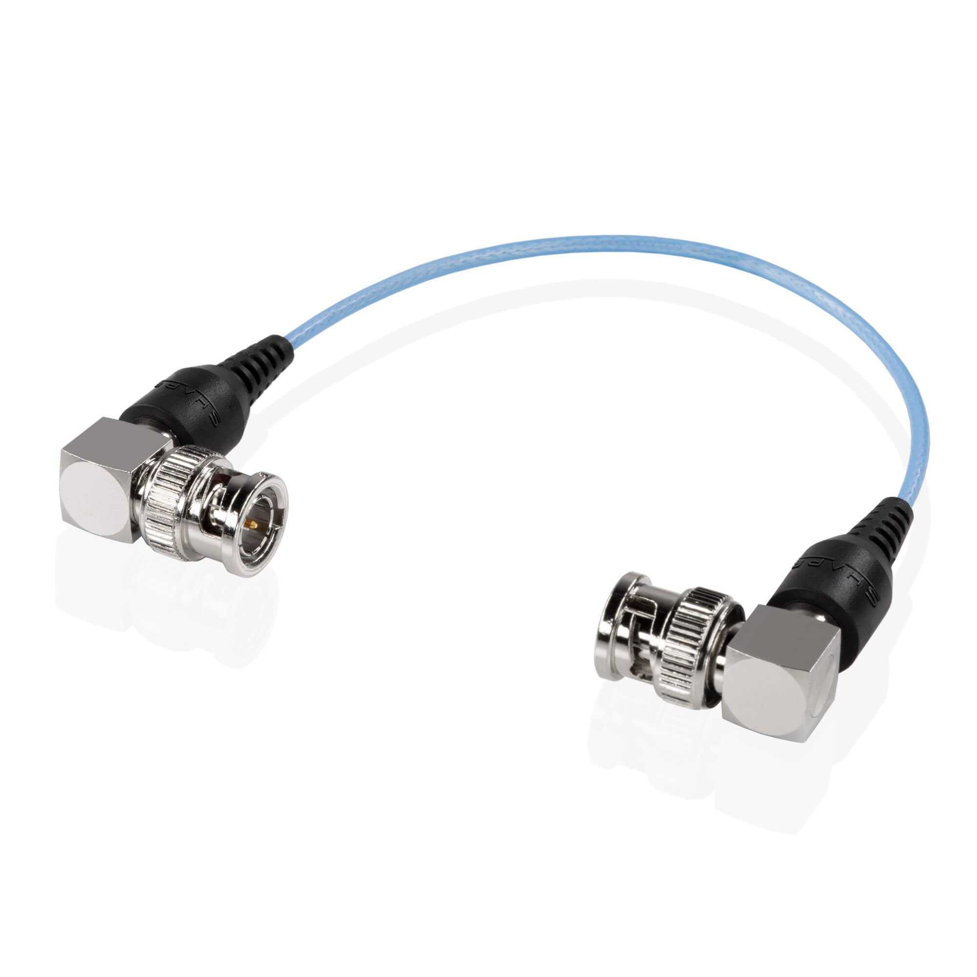 SHAPE skinny 90-degree BNC cable 6 inches Blue