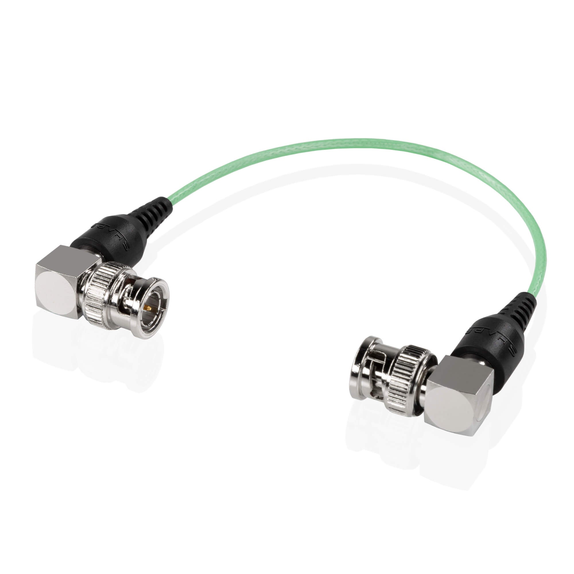 SHAPE Skinny 90-Degree BNC Cable 6 inches Green
