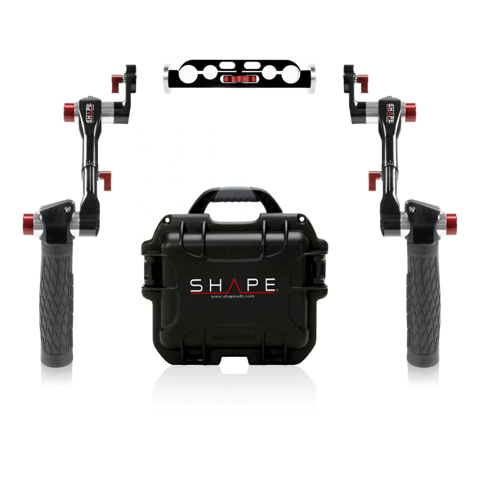 SHAPE Telescopic Handles ARRI Rosette with Rod Bloc and Shock-Resistant Case