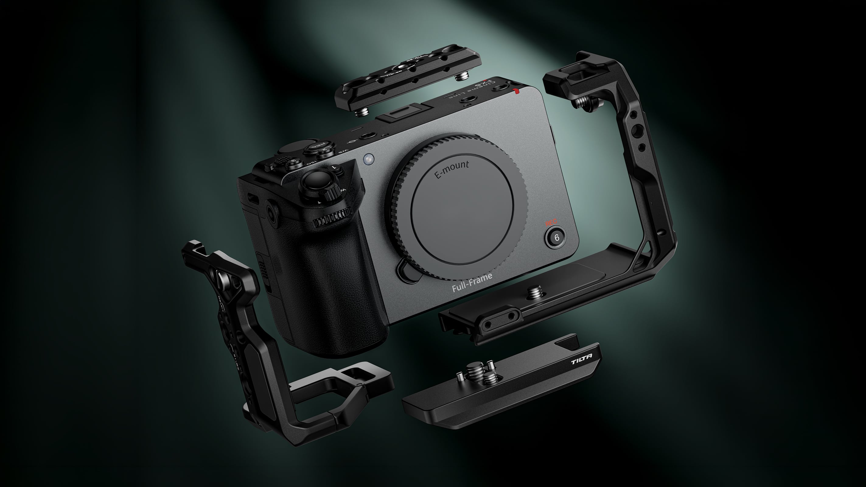 Tilta Sony FX5 camera cage rig in use