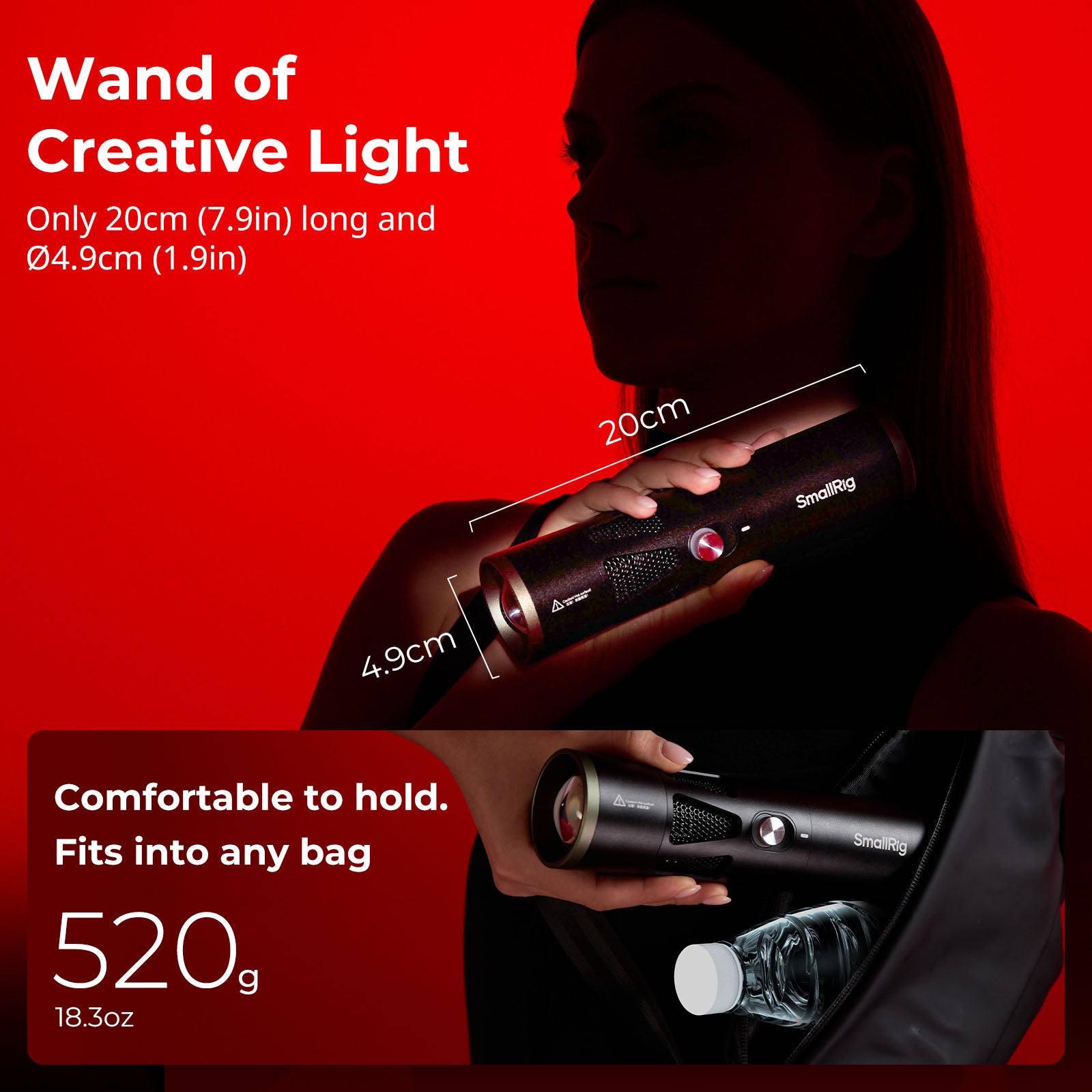 SmallRig RF 20C official feature image showing creative background lighting use