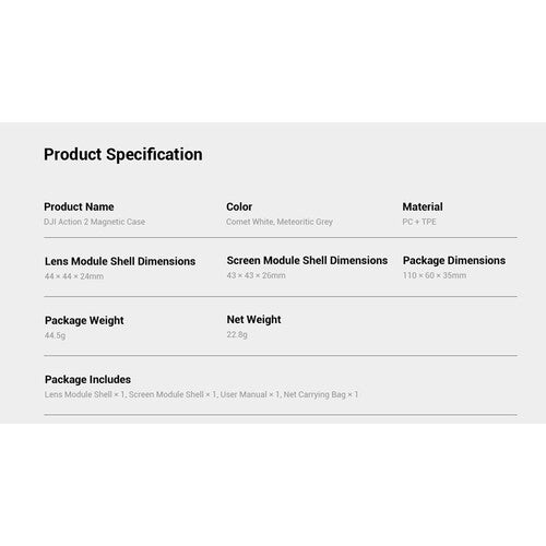 SmallRig DJI Action2 Magnetic Case( Grey) #3627 - Filmgear Canada